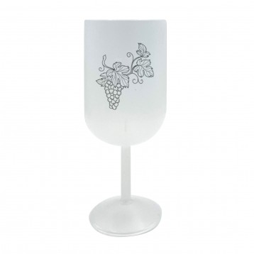 Verre à vin réutilisable imprimé (empilable)